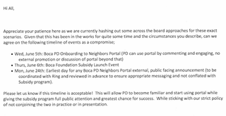 A Ring representative’s email to Boca Raton police